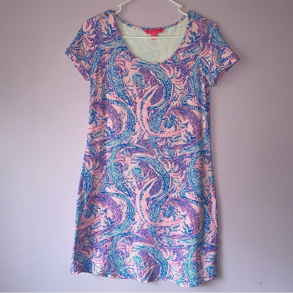 Lilly Pulitzer UPF 50+ Tammy Dress XS Mini Short Sleeve Preppy Coastal Artsy